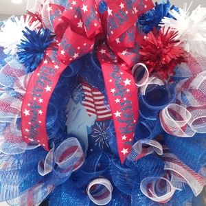 Handmade mesh wreath